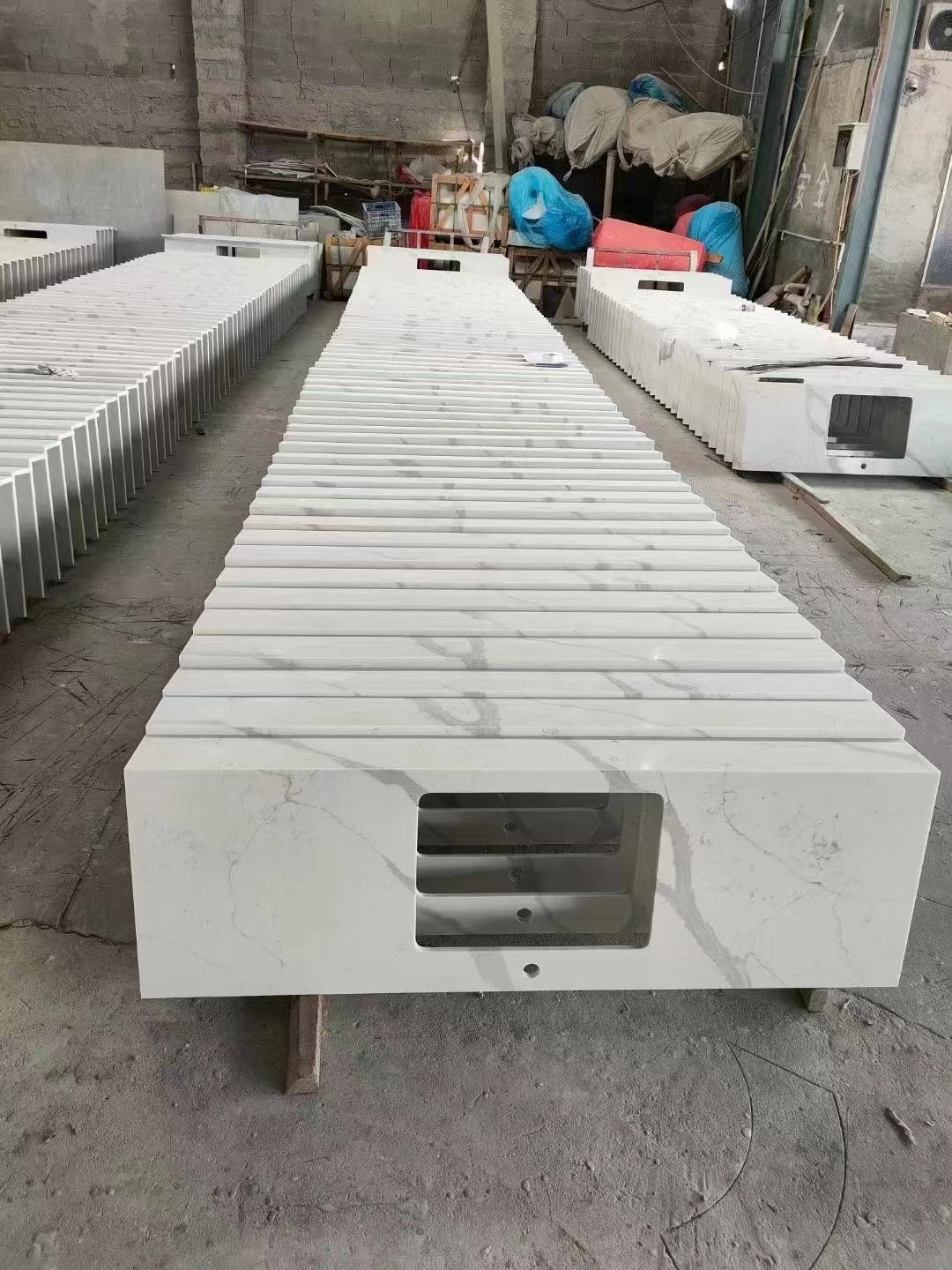 nhựa Solid Surface Marble Vanity Top cho phòng tắm