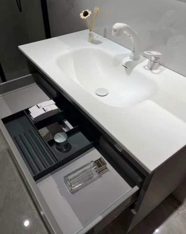 đá cuội sơn Thạch anh Vanity Top cho bồn rửa tàu