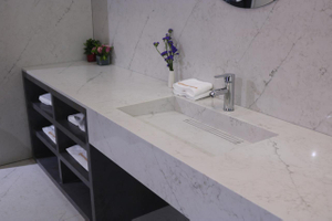 Hình chữ nhật đúc Vanity Top cho phòng tắm khách sạn