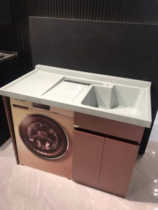 nhựa Marble Vanity Top cho phòng tắm với bồn rửa hình vuông