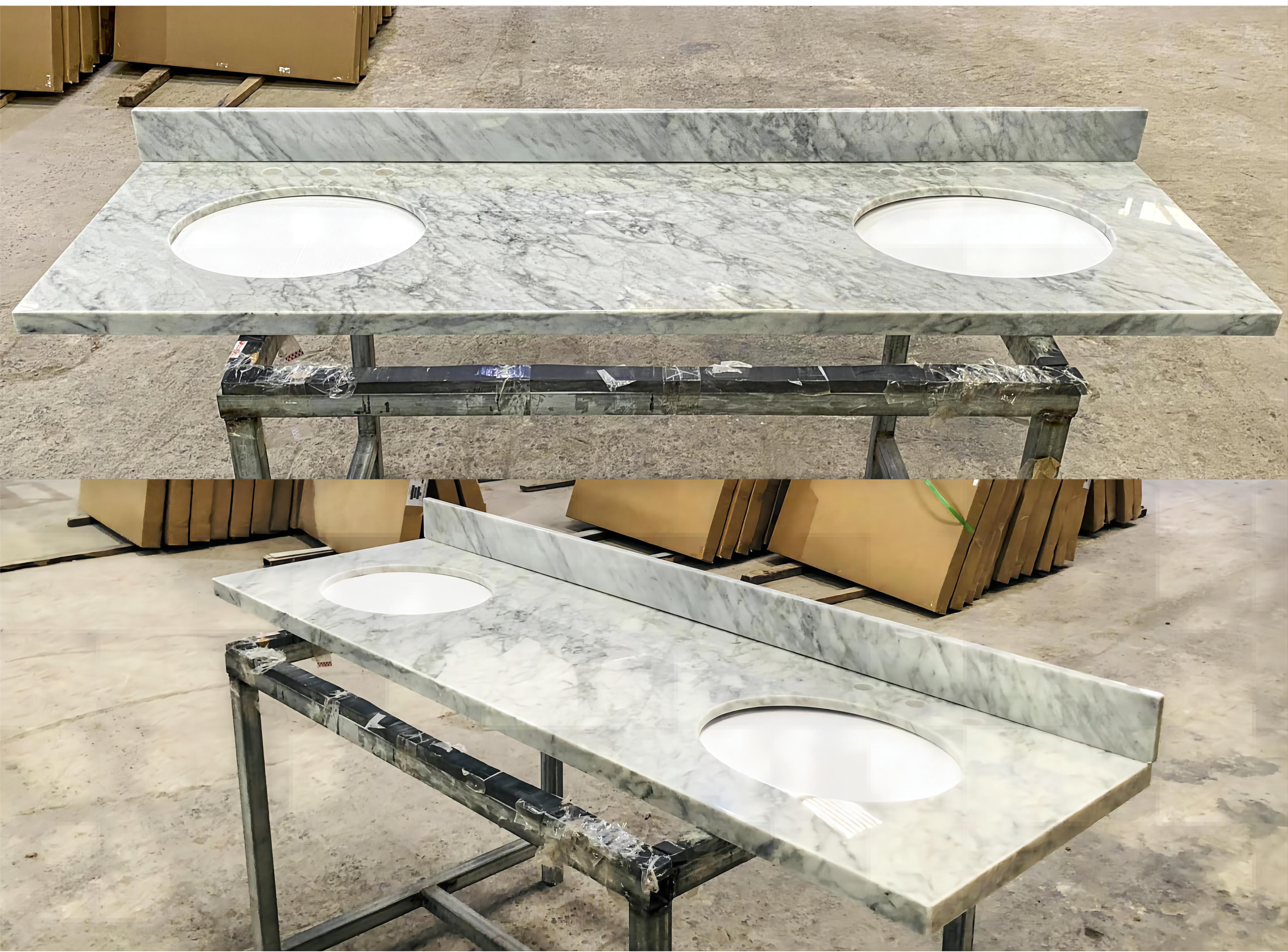 gỗ rắn chắc chắn đá Granite Vanity Top cho nhà bếp