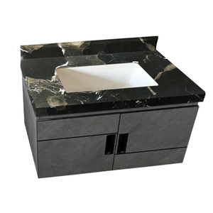 Chậu rửa đôi màu đen sẵn sàng Granite Vanity Top cho nhà bếp